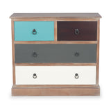 Loft Blue Multicoloured 4 Drawer Unit from Roseland Furniture
