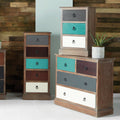 Loft Blue Multicoloured 4 Drawer Unit from Roseland Furniture