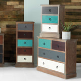 Loft Blue Multicoloured 4 Drawer Unit from Roseland Furniture