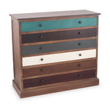 Loft Blue Multicoloured 6 Drawer Unit from Roseland Furniture