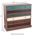 Loft Blue Multicoloured 6 Drawer Unit from Roseland Furniture