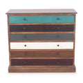 Loft Blue Multicoloured 6 Drawer Unit from Roseland Furniture