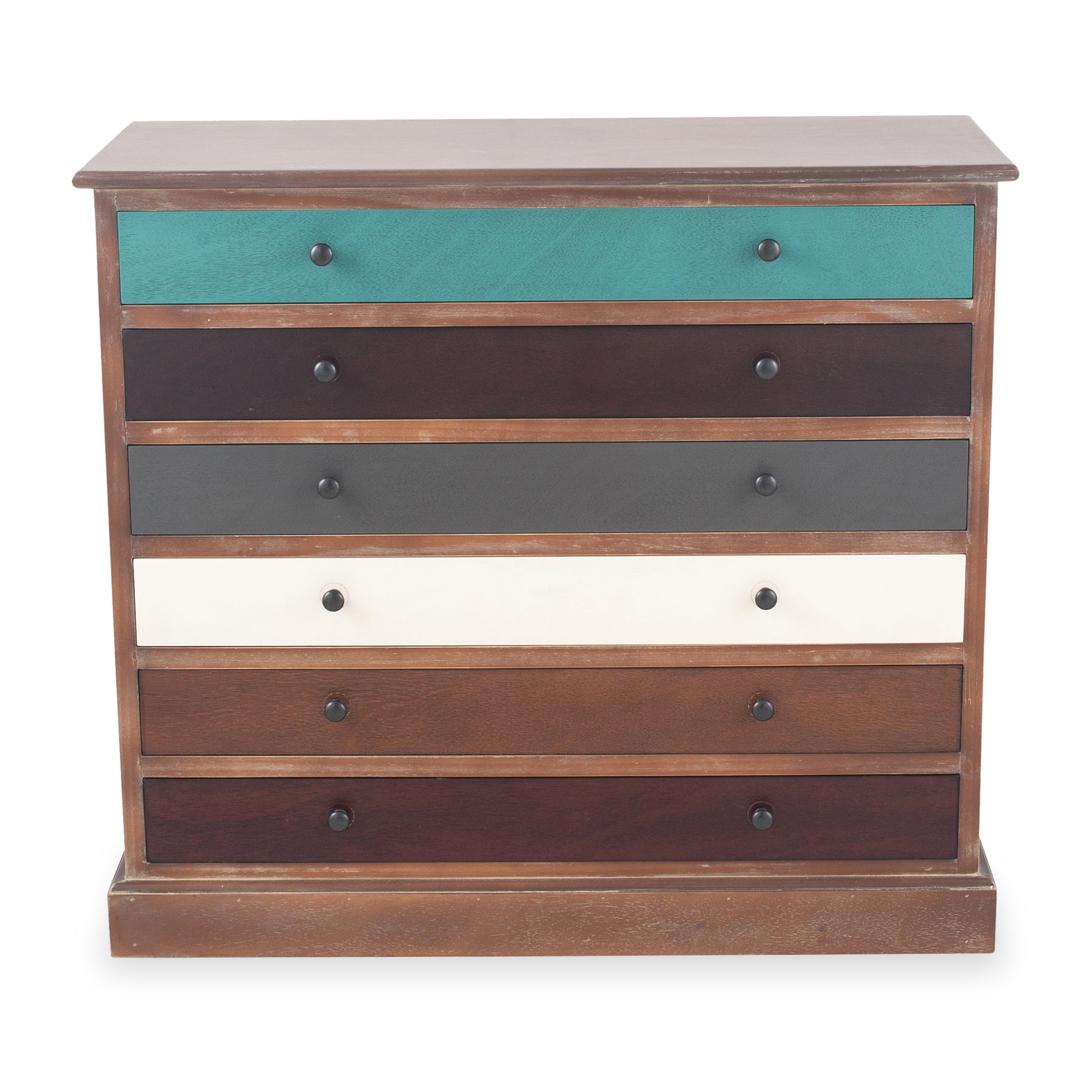 Loft Blue Multicoloured 6 Drawer Unit from Roseland Furniture