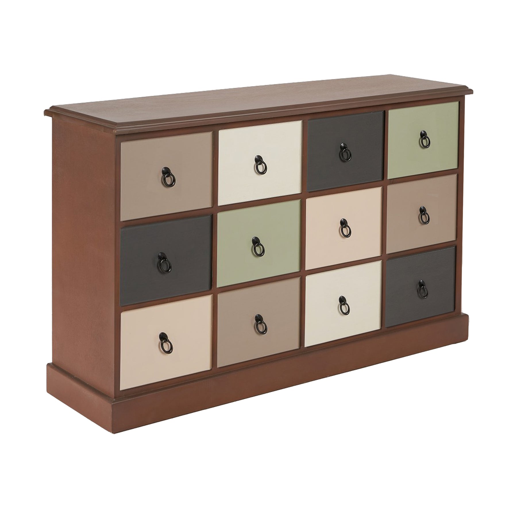 Loft Sage Multicoloured 12 Drawer Unit from Roseland Furniture