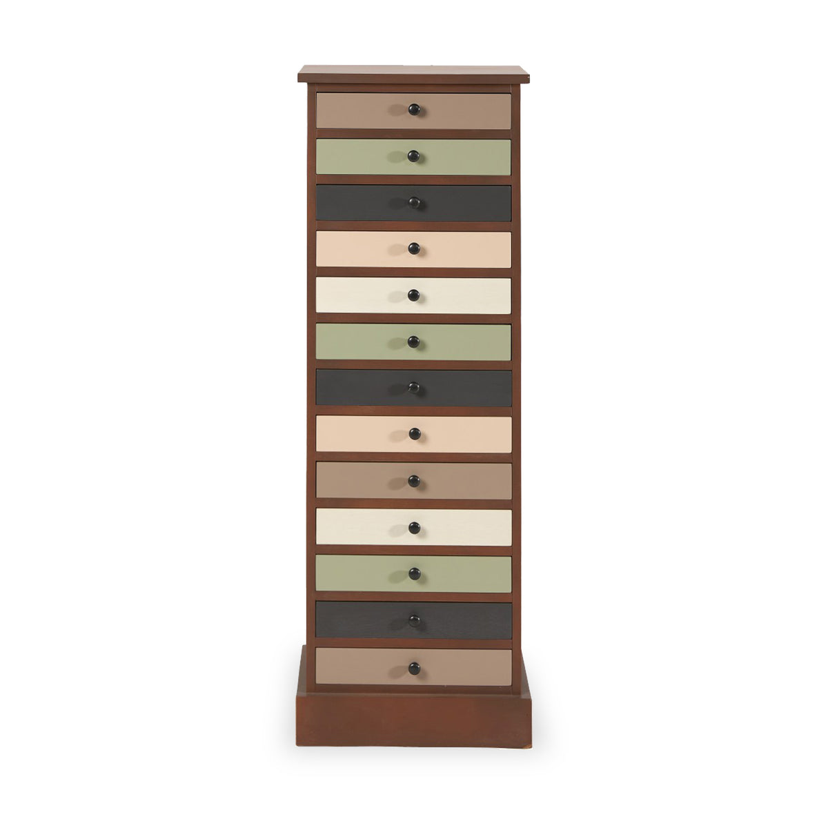 Loft Sage Multicoloured 13 Drawer Unit from Roseland Furniture