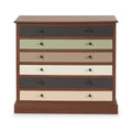 Loft Pine 6 Drawer Chest with sage green drawer from Roseland Furniture