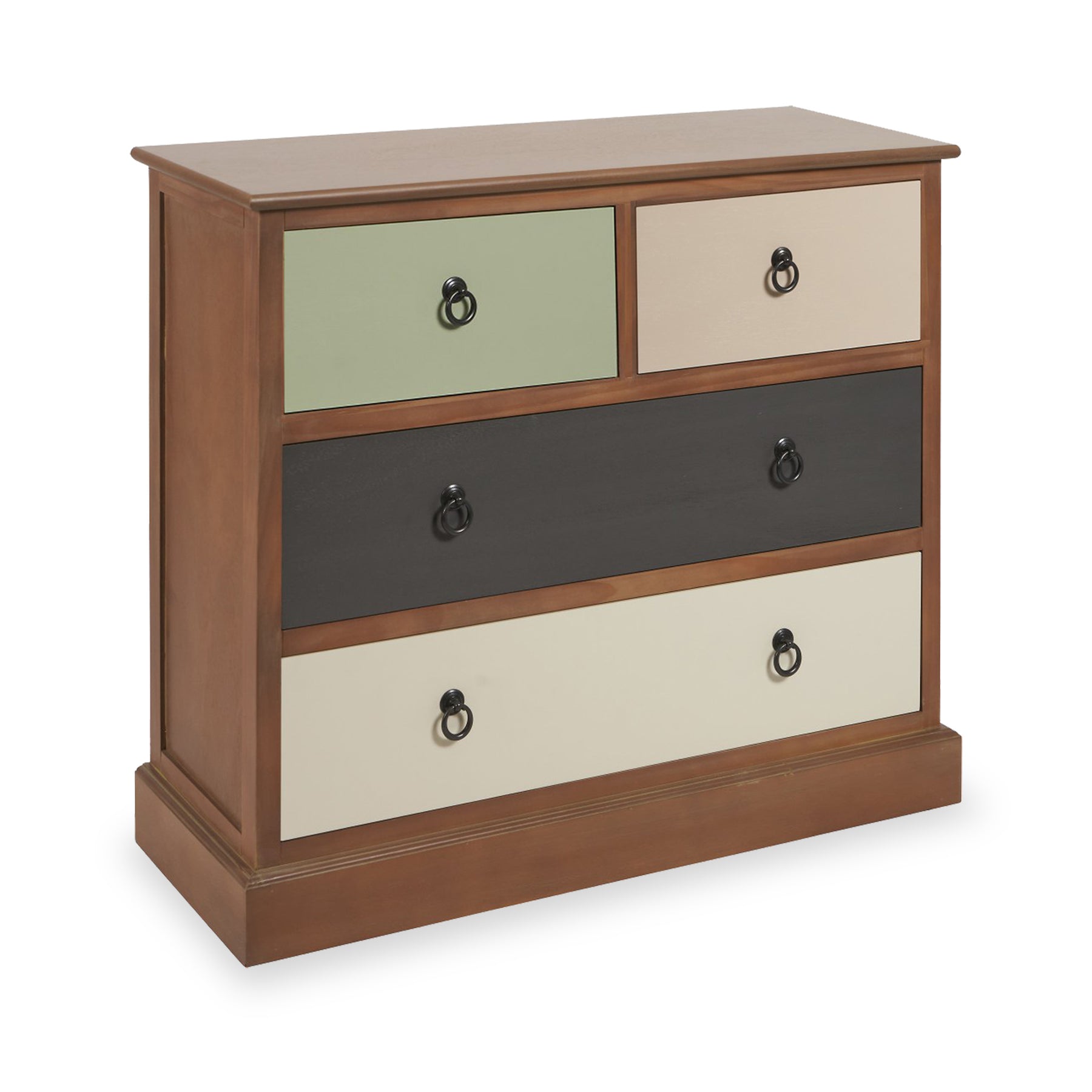Loft Pine 2 Over 2 Drawer Chest with sage drawer from Roseland Furniture