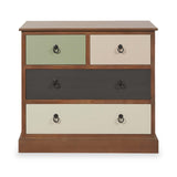 Loft Pine 2 Over 2 Drawer Chest with sage drawer from Roseland Furniture