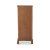 Loft Pine 5 Drawer Tallboy with sage green drawer from Roseland Furniture