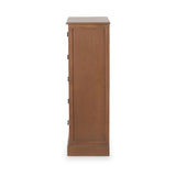 Loft Pine 5 Drawer Tallboy with sage green drawer from Roseland Furniture