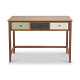 Loft Sage Multicoloured 3 Drawer Desk from Roseland Furniture