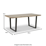 Marca Sand Wash Dining Table from Roseland Furniture
