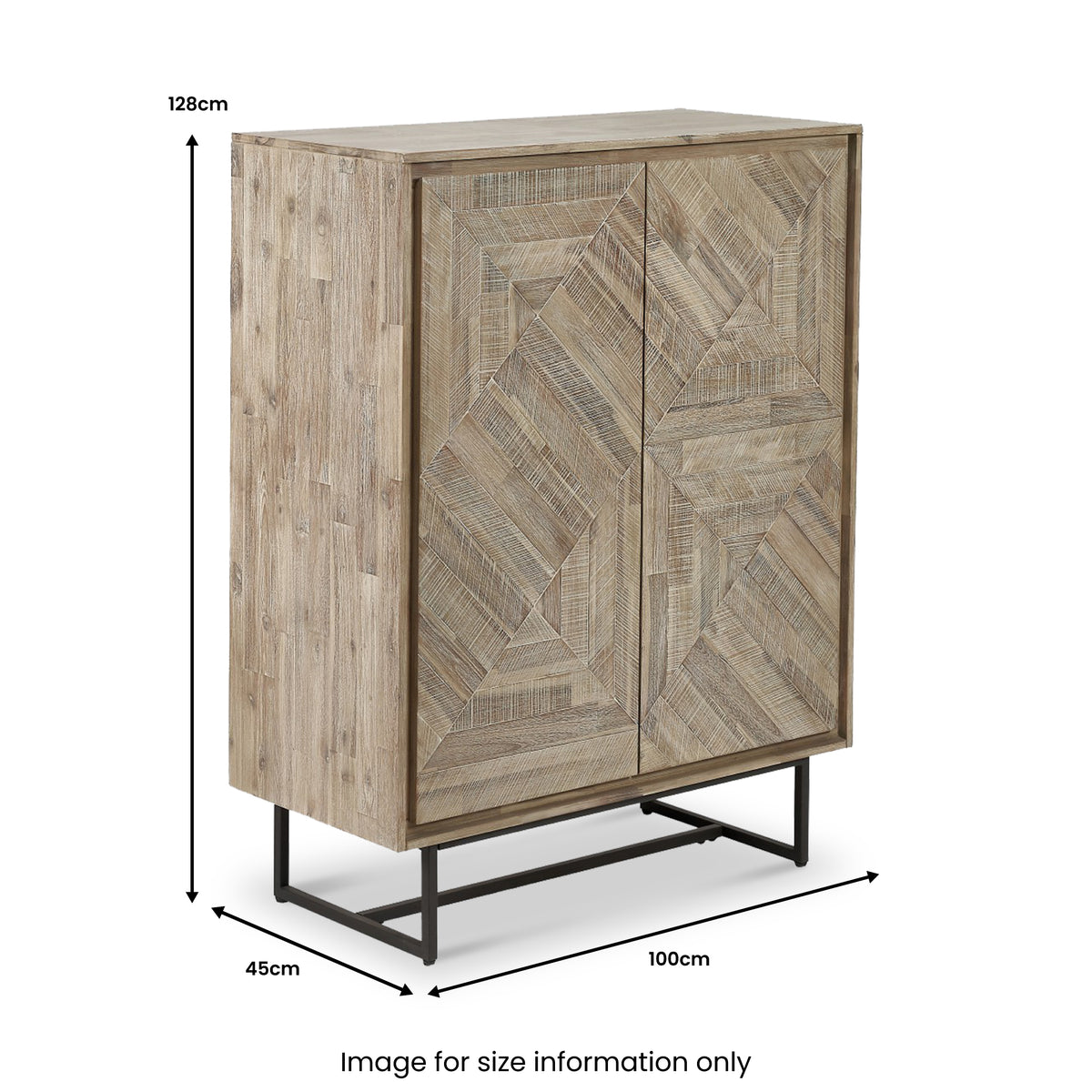 Marca Sand Wash 2 Door Bar Cabinet from Roseland Furniture