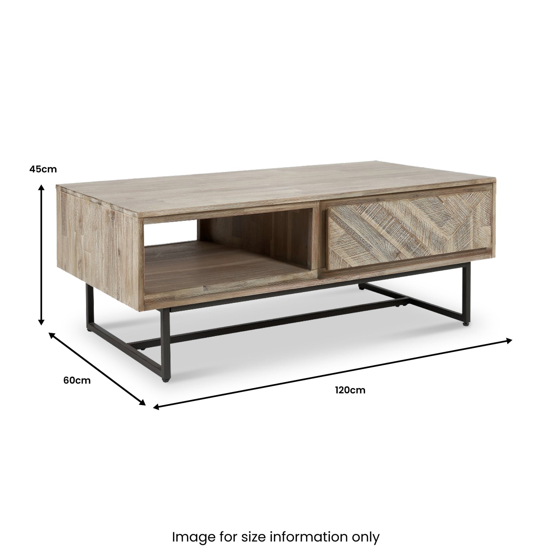 Marca Sand Wash 2 Drawer Coffee Table from Roseland Furniture