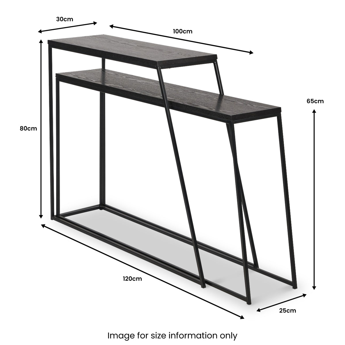 Mashiko So2 Black Console Tables from Roseland Furniture