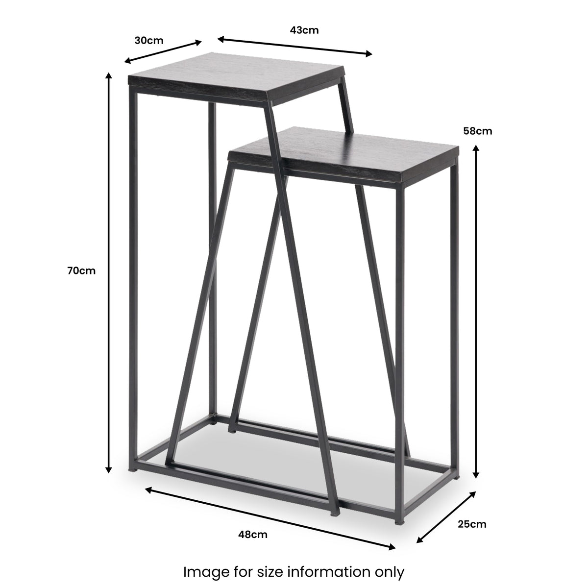 Mashiko So2 Black Side Tables from Roseland Furniture