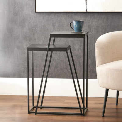 Mashiko Black Ash Effect Side Tables