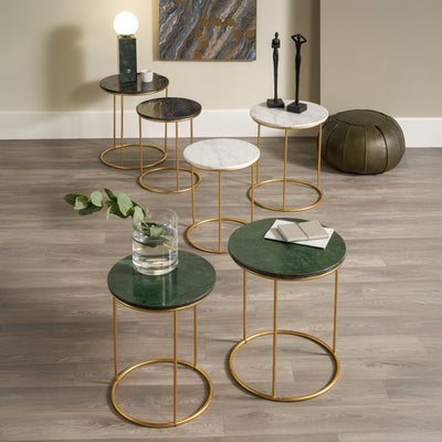 Milly Marble Top Round Side Tables