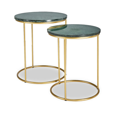 Milly Marble Top Round Side Tables
