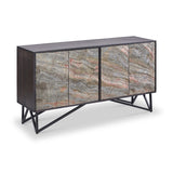 Verde Black 4 Door Sideboard from Roseland Furniture