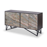 Verde Black 4 Door Sideboard from Roseland Furniture