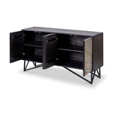 Verde Black 4 Door Sideboard from Roseland Furniture