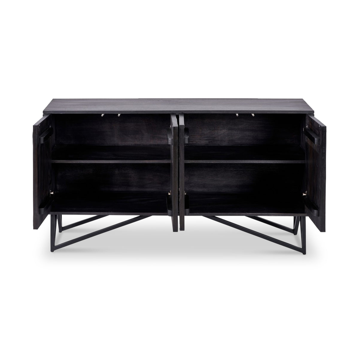 Verde Black 4 Door Sideboard from Roseland Furniture