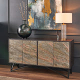 Verde Black 4 Door Sideboard from Roseland Furniture