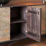 Verde Black 4 Door Sideboard from Roseland Furniture