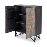 Verde Black 2 Door Bar Cabinet from Roseland Furniture