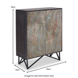 Verde Black 2 Door Bar Cabinet from Roseland Furniture