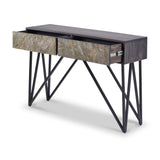 Verde Black 2 Drawer Console Table from Roseland Furniture