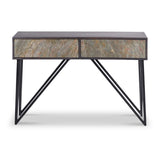 Verde Black 2 Drawer Console Table from Roseland Furniture