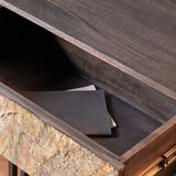 Verde Black 2 Drawer Console Table from Roseland Furniture