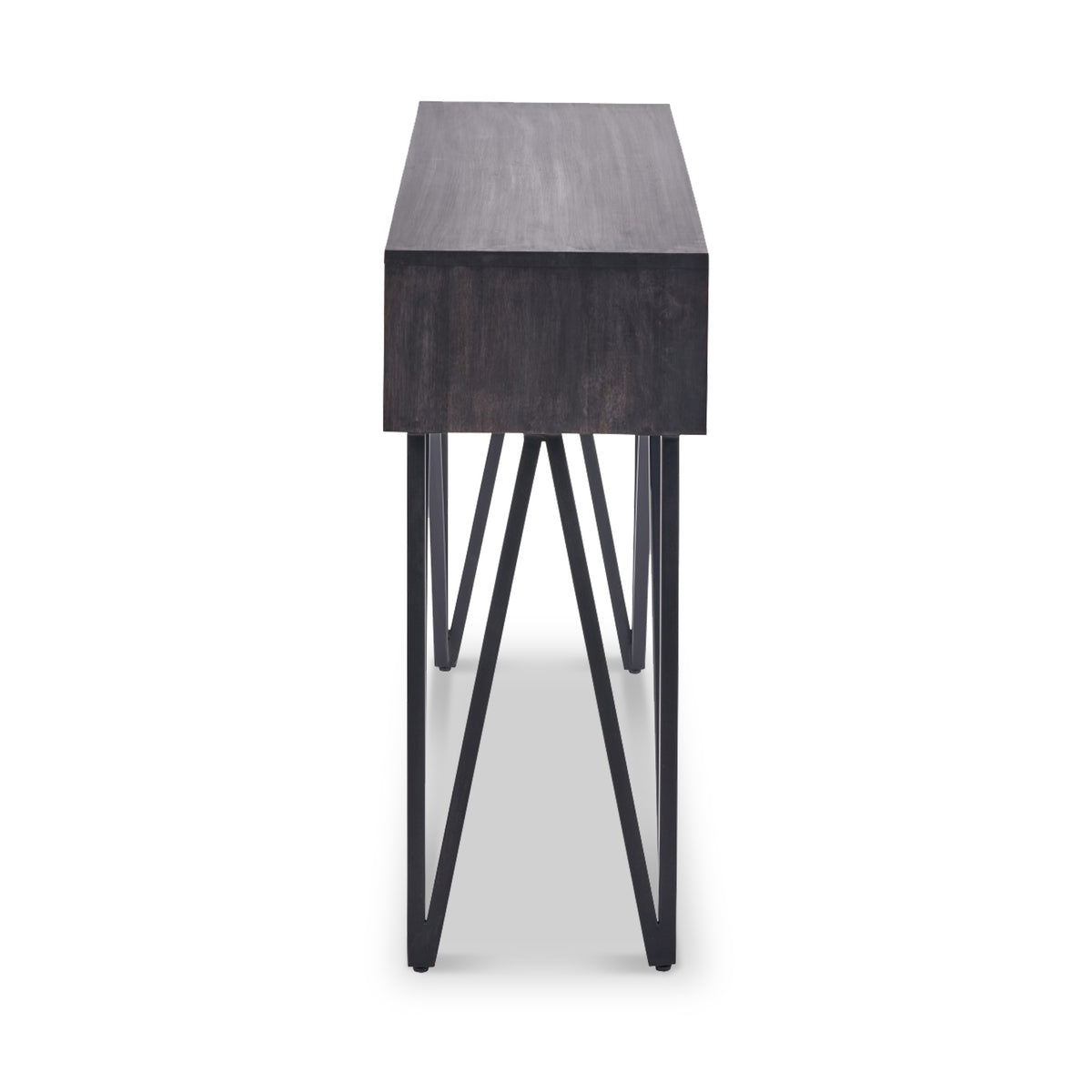 Verde Black 2 Drawer Console Table from Roseland Furniture