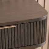 Raie Dark Brown 2 Drawer Console Table from Roseland Furniture