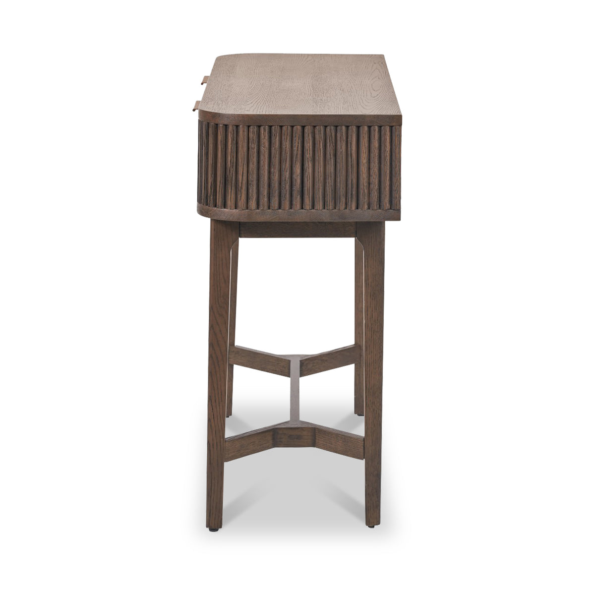 Raie Dark Brown 2 Drawer Console Table from Roseland Furniture