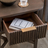 Raie Dark Brown 1 Drawer Unit from Roseland Furniture