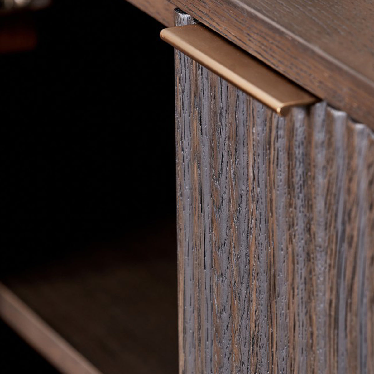 Raie Dark Brown 3 Door Sideboard from Roseland Furniture