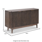 Raie Dark Brown 3 Door Sideboard from Roseland Furniture