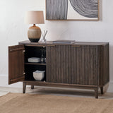 Raie Dark Brown 3 Door Sideboard from Roseland Furniture