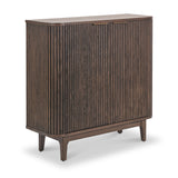 Raie Dark Brown 2 Door Bar Cabinet from Roseland Furniture
