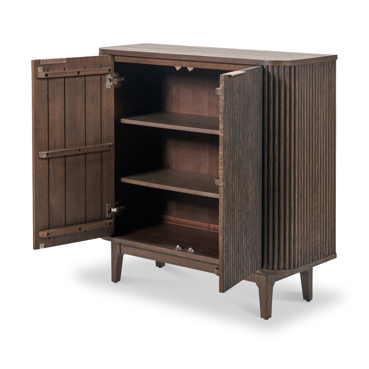 Raie Dark Brown 2 Door Bar Cabinet from Roseland Furniture