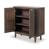 Raie Dark Brown 2 Door Bar Cabinet from Roseland Furniture