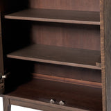 Raie Dark Brown 2 Door Bar Cabinet from Roseland Furniture