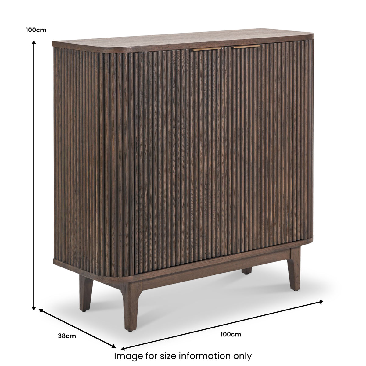 Raie Dark Brown 2 Door Bar Cabinet from Roseland Furniture