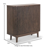 Raie Dark Brown 2 Door Bar Cabinet from Roseland Furniture