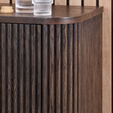 Raie Dark Brown 2 Door Bar Cabinet from Roseland Furniture