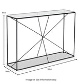 Roxy Glass and Black Console Table from Roseland Furniture