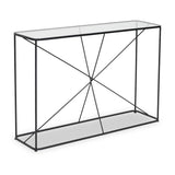Roxy Glass and Black Console Table from Roseland Furniture